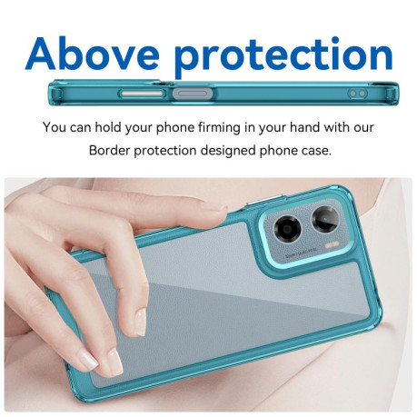 Протиударний чохол Colorful Acrylic Series для Motorola Moto G05 - синій