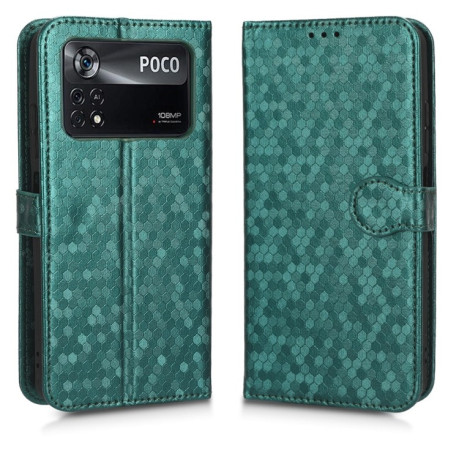 Чехол-книжка Honeycomb Dot для Xiaomi Poco X4 Pro 5G - зеленый