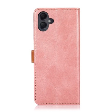 Чехол-книжка KHAZNEH Dual-color Cowhide для Samsung Galaxy A06 4G - розовое золото