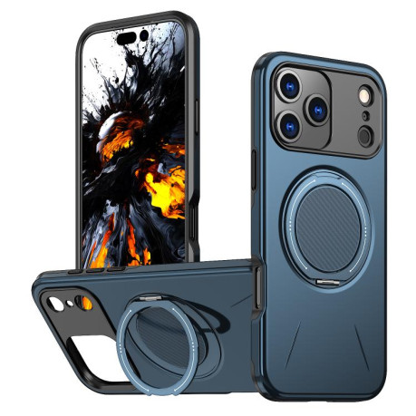 Противоударный чехол Kalebol с MagSafe и подставкой на iPhone 17 Pro Max - синий