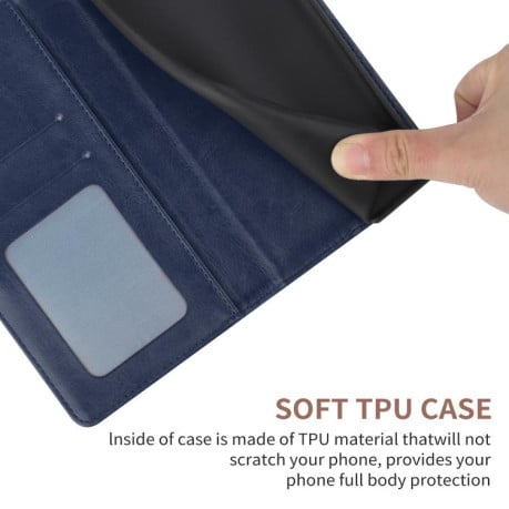 Чехол-книжка HT01 Y-shaped Pattern Flip Leather на Motorola Moto G86 5G - синий
