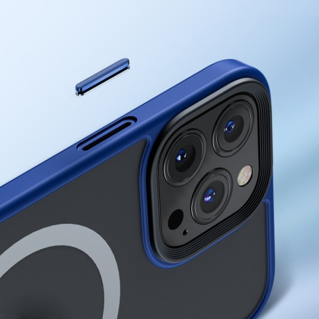 Противоударный чехол Benks Froested (Magsafe) для iPhone 13 mini - синий