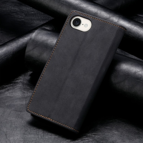 Чохол-книжка Business Solid Color Magnetic RFID Leather для iPhone 16e - чорний
