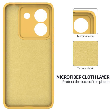 Силіконовий чохол Solid Color Liquid Silicone на Xiaomi Poco M7 Pro 5G - жовтий