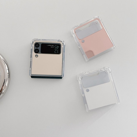 Противоударный чехол Mirror для Samsung Galaxy Z Flip3 5G - серебристый