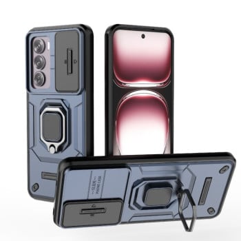 Противоударный чехол Sliding Camshield для OPPO Reno 12 Pro Global - синий