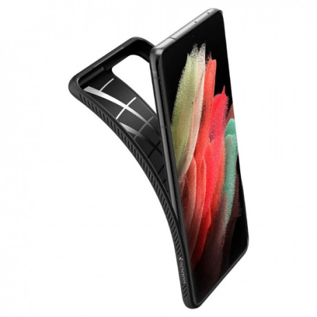 Оригинальный чехол Spigen Liquid Air для Samsung Galaxy S21 Ultra Matte Black