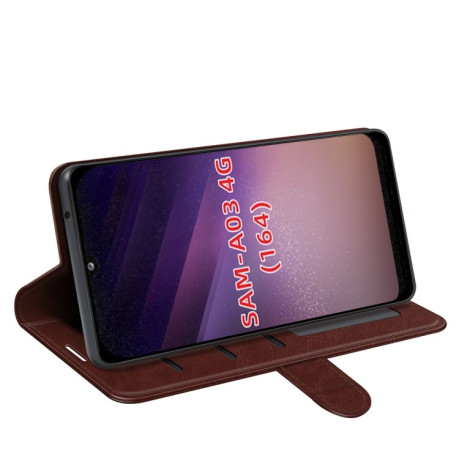 Чехол-книжка Texture Single для Samsung Galaxy A03/A04E - коричневый