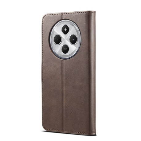Чоловіча книжка LCIMEEKE Calf Texture на Xiaomi Redmi A4 5G - кавовий