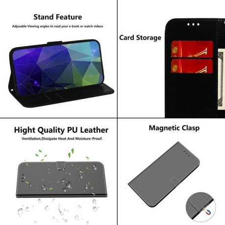 Чехол-книжка Imitated Mirror для Google Pixel 8 - черный