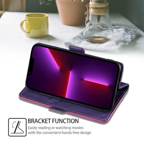 Чехол-книжка Contrast Color для OnePlus Ace 3V 5G - Purple + Rose Red