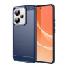 Противоударный чехол Brushed Texture Carbon Fiber на Realme 15 Pro/15 — синий