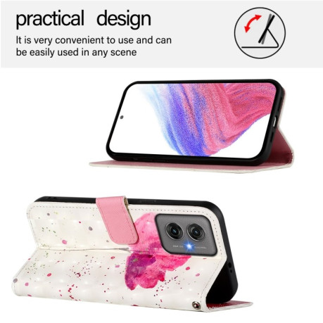 Чехол-книжка 3D Painting для Motorola Moto G55 - Flower