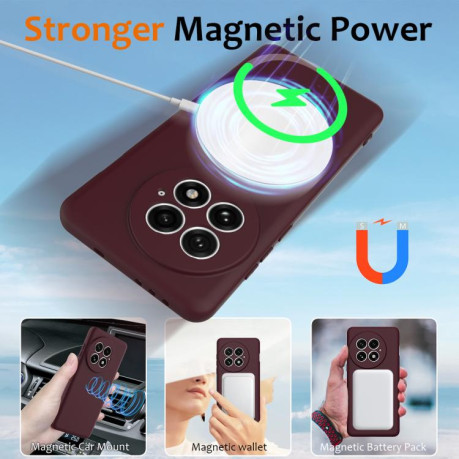 Силиконовый чехол Shockproof Silicone Magsafe для OnePlus 13 - коричневый
