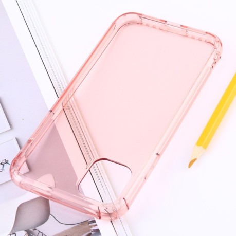 Ударозащитный силиконовый чехол Thick на iPhone 11- прозрачно-розовый