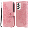 Чехол-книжка 7-petal Flowers Embossing для Samsung Galaxy A53 5G - розовое золото