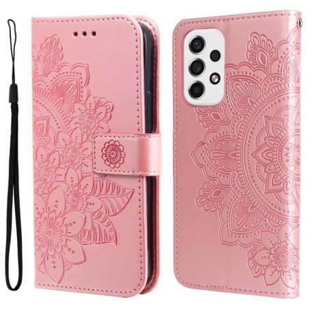 Чохол-книжка 7-petal Flowers Embossing Samsung Galaxy A53 5G - рожеве золото