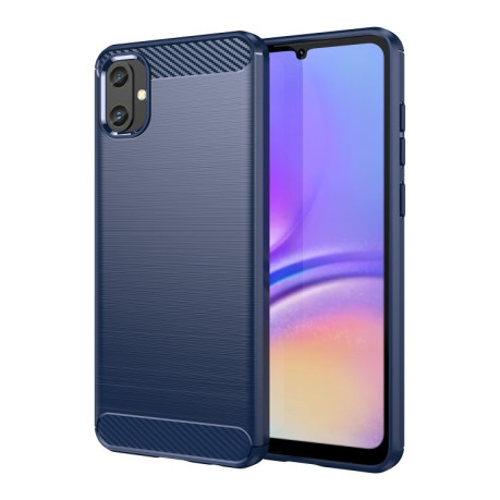 Протиударний чохол Brushed Texture Carbon Fiber Samsung Galaxy A05 - синій