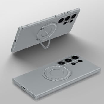 Протиударний чохол Matte Magsafe Magnetic with Trolley Holder для Samsung Galaxy S24 Ultra 5G - сірий