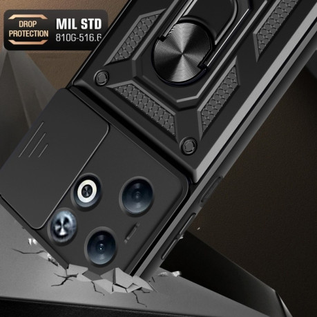 Противоударный чехол Sliding Camshield для Infinix Smart 8 Plus / 8 Pro - красный