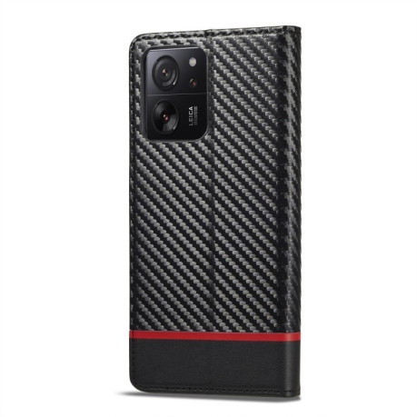 Чохол-книжка LCIMEEKE Carbon Fiber для Xiaomi 14T Pro - Black