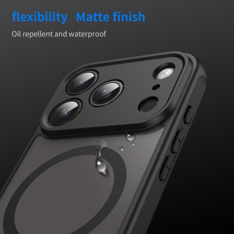 Противоударный чехол Fan Dun Series TPU Hybrid PC Frosted Magsafe для iPhone 17 Pro - черный