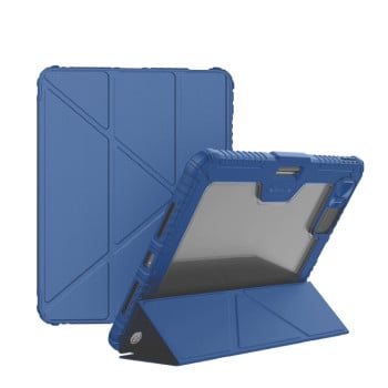 Противоударный чехол-книжка  NILLKIN Bumper Pro Multi-angle Folding Style для iPad Pro 11 2024 - синий