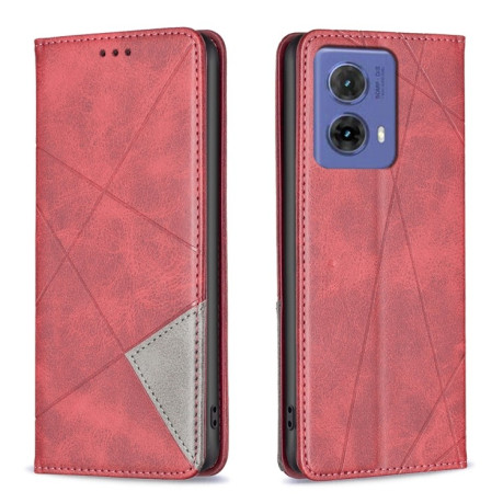 Чехол-книжка Rhombus Texture для Motorola Moto G85 - красный