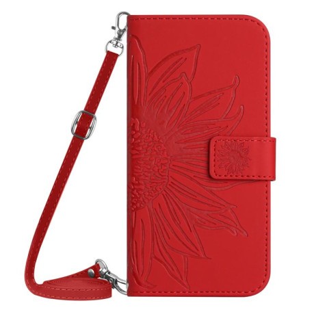 Чехол-книжка Skin Feel Sun Flower для Motorola Edge 60 5G - красный