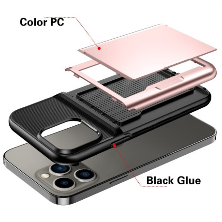 Противоударный чехол Card Slot Armor для iPhone 14 - черный