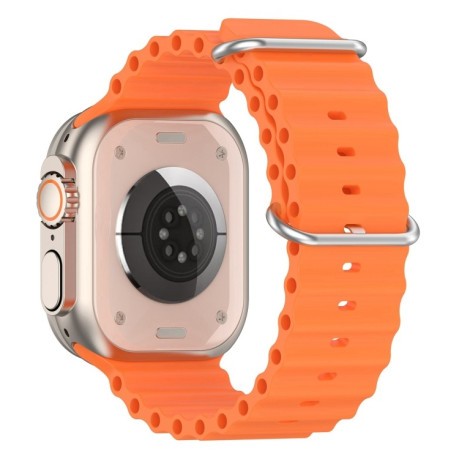 Силиконовый ремешок Ocean для Apple Watch Ultra 49mm/45mm /44mm - оранжевый
