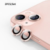 Комплект защитных стекол на камеру ENKAY Aluminium для iPhone 13 / 13 mini - розовые