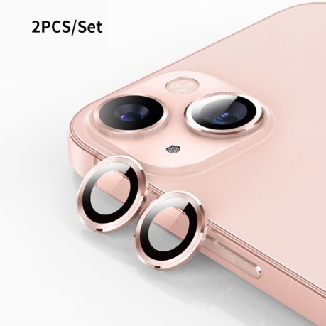 Комплект захисного скла на камеру ENKAY Aluminium для iPhone 13/13 mini - рожевий