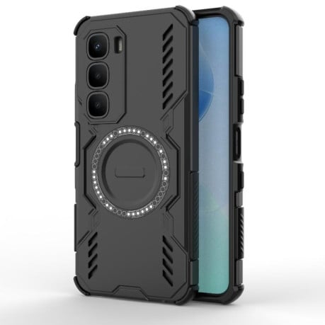 Противоударный чехол Butterfly Armor с MagSafe на Infinix Hot 60 Pro 4G Global - черный