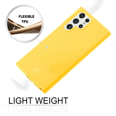 Противоударный чехол MERCURY GOOSPERY PEARL JELLY для Samsung Galaxy S22 Ultra 5G - желтый