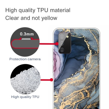 Противоударный чехол Marble Pattern для Samsung Galaxy A02s - Abstract Gold