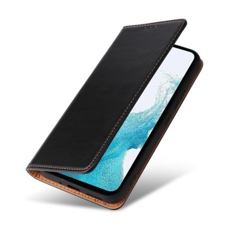 Кожаный чехол-книжка Fierre Shann Genuine leather Samsung Galaxy A54 5G - черный