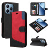 Протиударний чохол Three Color Splicing Leather  на Realme C61/C63/Note 60/Note 60x/C61 Global - червоний