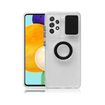 Противоударный чехол Sliding Camera with Ring Holder для Samsung Galaxy A53 - черный