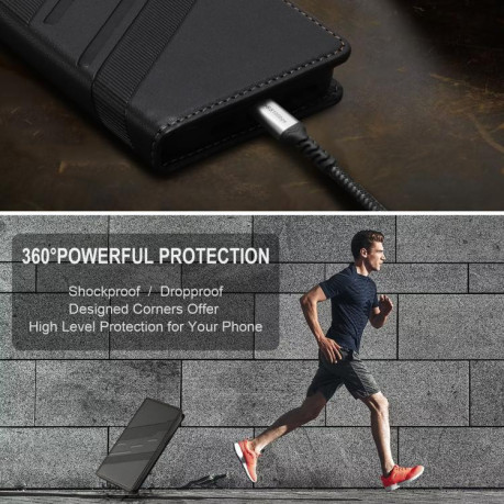 Чохол-книжка Embossed Multi-functional Wallet Retro Leather на Samsung Galaxy F16 5G / M16 5G - чорний