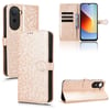 Чехол-книжка Honeycomb Dot для Redmi A7 Pro 171mm / Poco C85x 5G — золотой