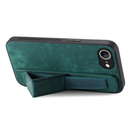 Протиударний чохол Wristband Leather Back для iPhone 16e - зелений