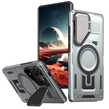 Протиударний чохол Shield Frame Holder MagSafe  для Samsung Galaxy S25 Ultra 5G - сірий