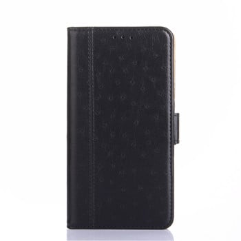 Чехол-книжка Ostrich Texture для Xiaomi Redmi 10A/9C - черный