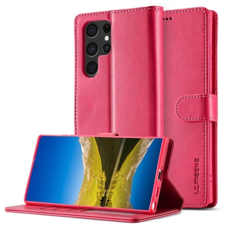 Чехол книжка LCIMEEKE Calf Texture на Samsung Galaxy S25 Ultra 5G - красный