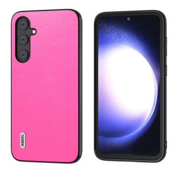 Протиударний чохол ABEEL Cowhide Texture Samsung Galaxy S23 FE 5G - пурпурно-червоний