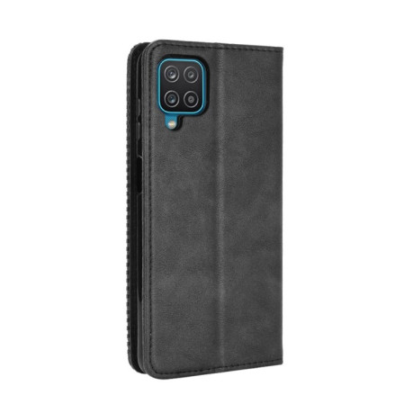Чехол-книжка Magnetic Buckle Retro на Samsung Galaxy M32/A22 4G - черный