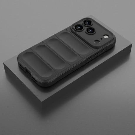 Силіконовий чохол Magic Flannel на iPhone 17 Pro - чорний