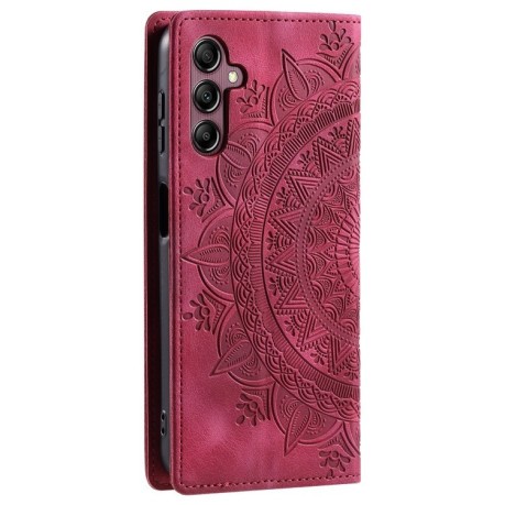 Чехол-книжка Totem Embossed Magnetic Leather для Samsung Galaxy A16 5G - красный