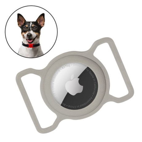 Брелок-петля на кошачий или собачий ошейник для Apple AirTag - серый